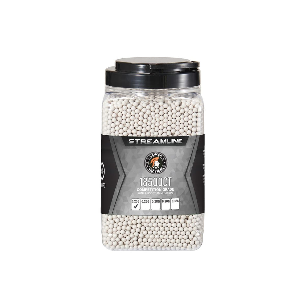 Lancer Tactical 18,500 BBS bucket view shows ample supply for extended games.