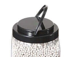 Lancer Tactical white BBs enhance visibility for accurate aim in sunlit fields.