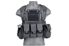 Lancer Tactical chest rig close-up of quick release buckles for fast wear.