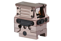 Lancer Tactical FC1 red dot sight front view, rugged aluminum frame for reliable airsoft use.