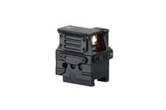 Lancer Tactical FC1 red dot sight side view with illuminated reticle settings