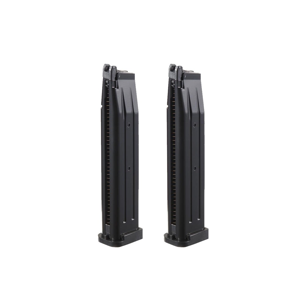 Lancer Tactical Knightshade 45-round Hi-Capa magazine—black finish, reliable feeding for quick reloads.