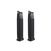 Lancer Tactical Knightshade 45-round Hi-Capa magazine—black finish, reliable feeding for quick reloads.