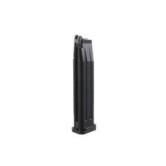 Lancer Tactical Knightshade 45-round magazine showing full metal body ready for reliable feeding.