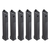 Lancer Tactical LT-35 120-round magazine, top view, durable polymer for reliable feeds.