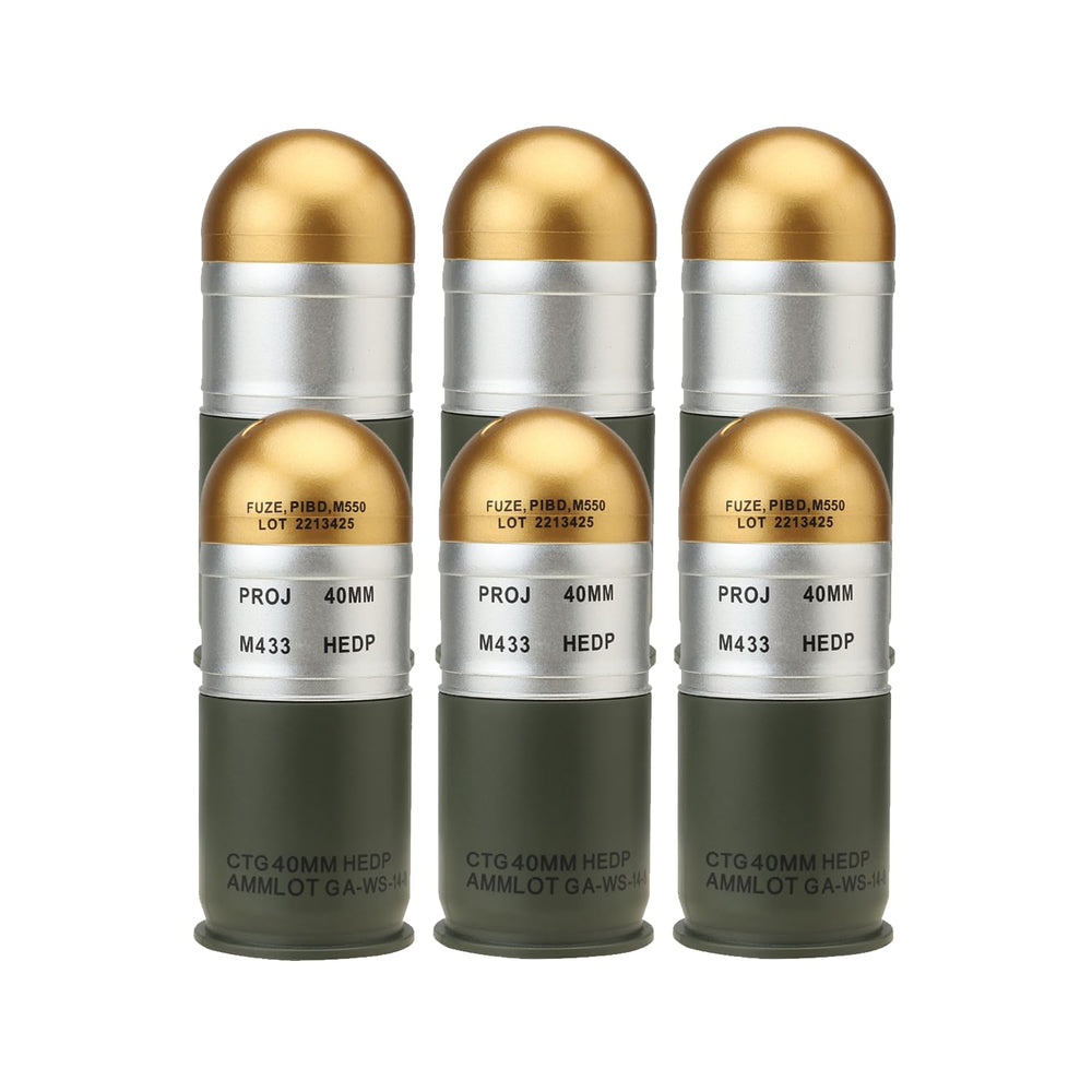 Lancer Tactical M433 HEDP dummy shell front view for realistic prop scenes.