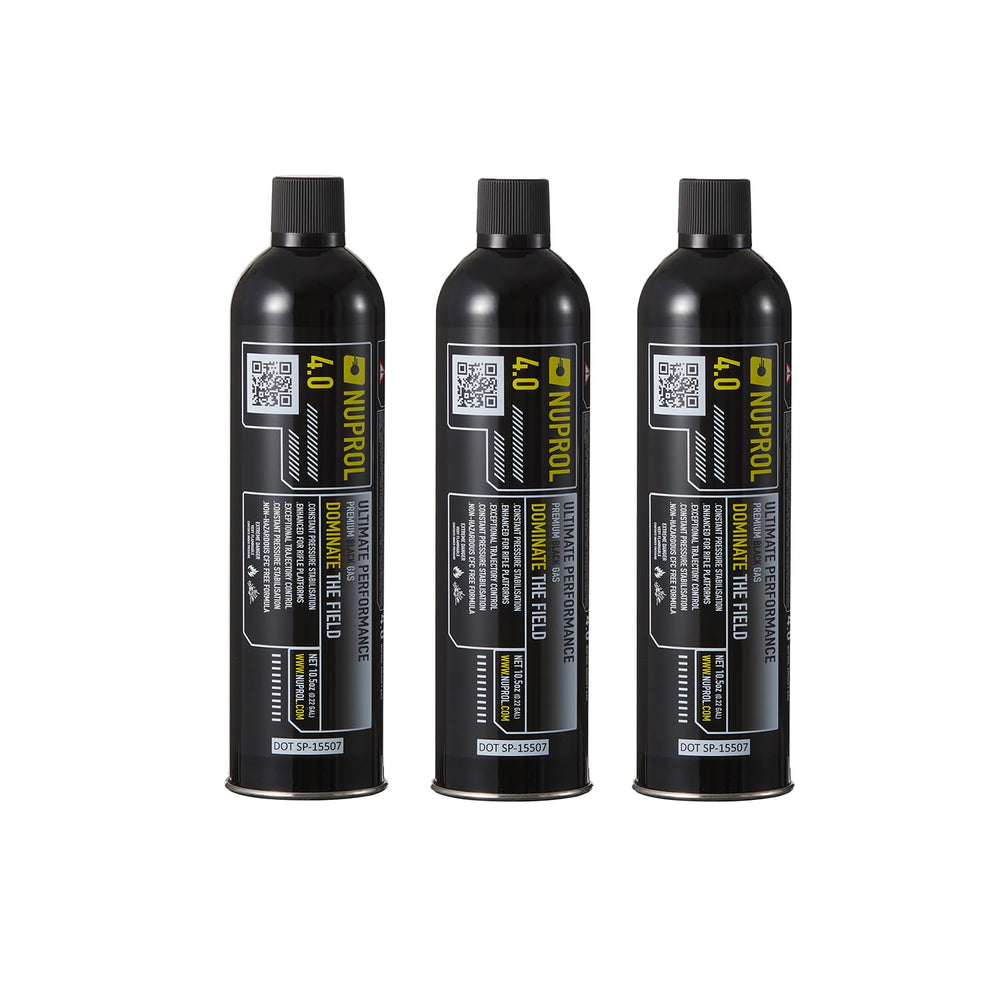 Lancer Tactical Nuprol 4.0 bottle pour showing 1000ml gas for consistent power.