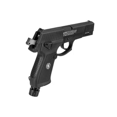 CO2 activation large knob on Lancer Tactical Scorpion for quick cartridge piercing.