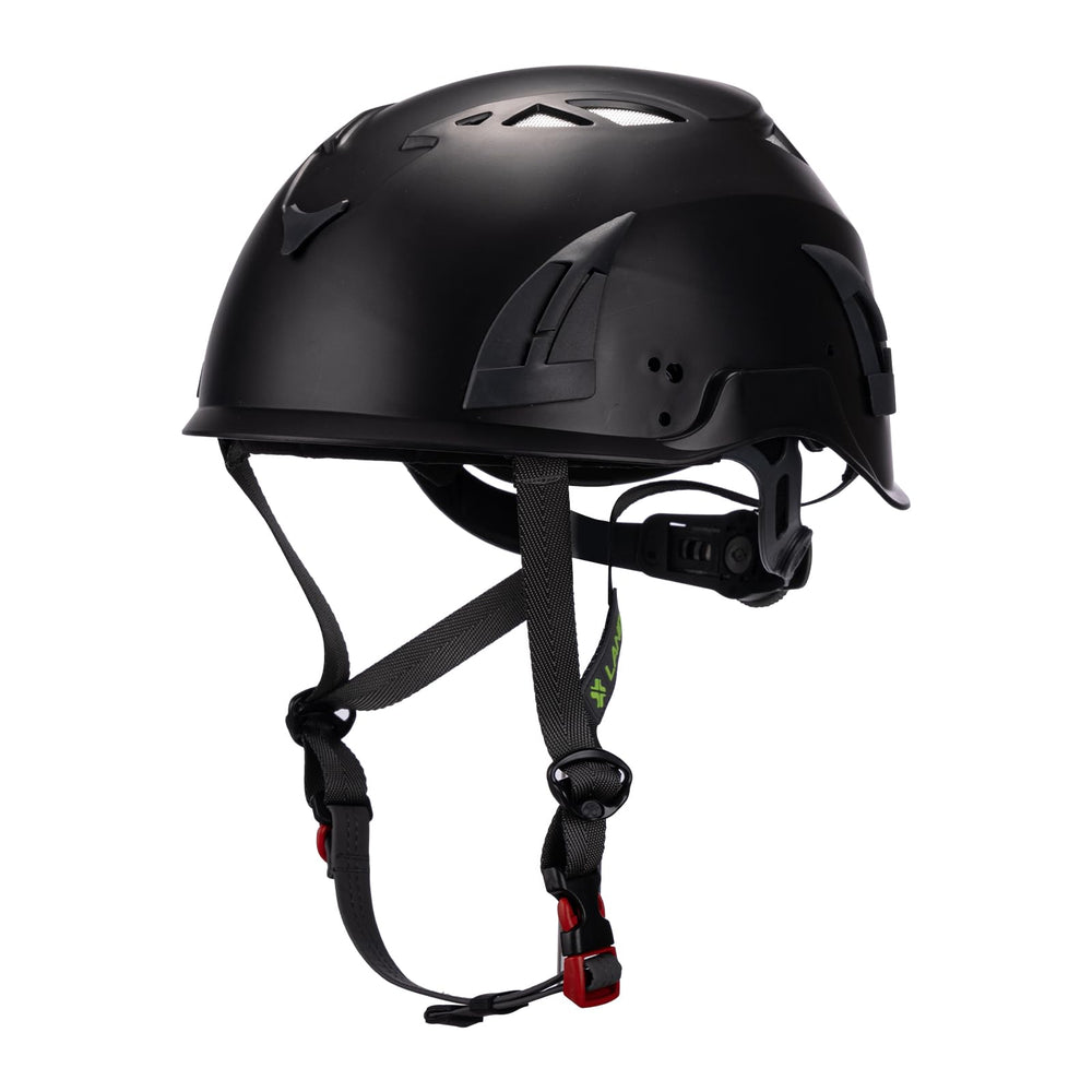 LAND M02 Rocky Helmet on rock climbing scene, lightweight protection for ascent.
