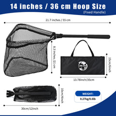 Foldable landing net with aluminum frame