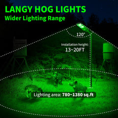 LANGY Hog Lights motion activation with remote for wildlife approaches