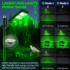 LANGY Hog Lights solar-powered design eliminates wiring for easy setup