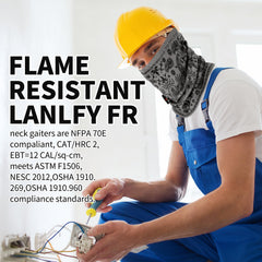LANLFY FR fabric close-up shows breathable 7 oz cotton.