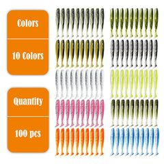 Assorted colors included in Lanmoon swimbaits kit (10 colors)