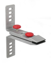 Lansky RCLAMP rubber-jaw clamp white side view for stable knife sharpening.