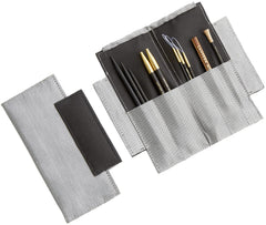Lantern Moon Mindy Sleeve Cloud/Silver, magnetic closure protects contents during travel.