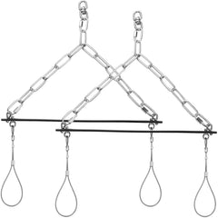 Lasnten 2 Pack Rabbit Hanger Gambrel setup in field highlights portable skinning solution for small game.