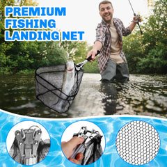Lasnten fishing net bag opened and ready for gear.