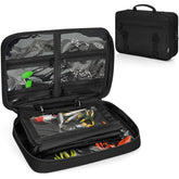 Front view of LASUK Binder Bait Bag showing 4 single-pocket sleeves