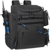 LASUK fishing backpack main view showing compact, rugged design for all-day fishing trips.
