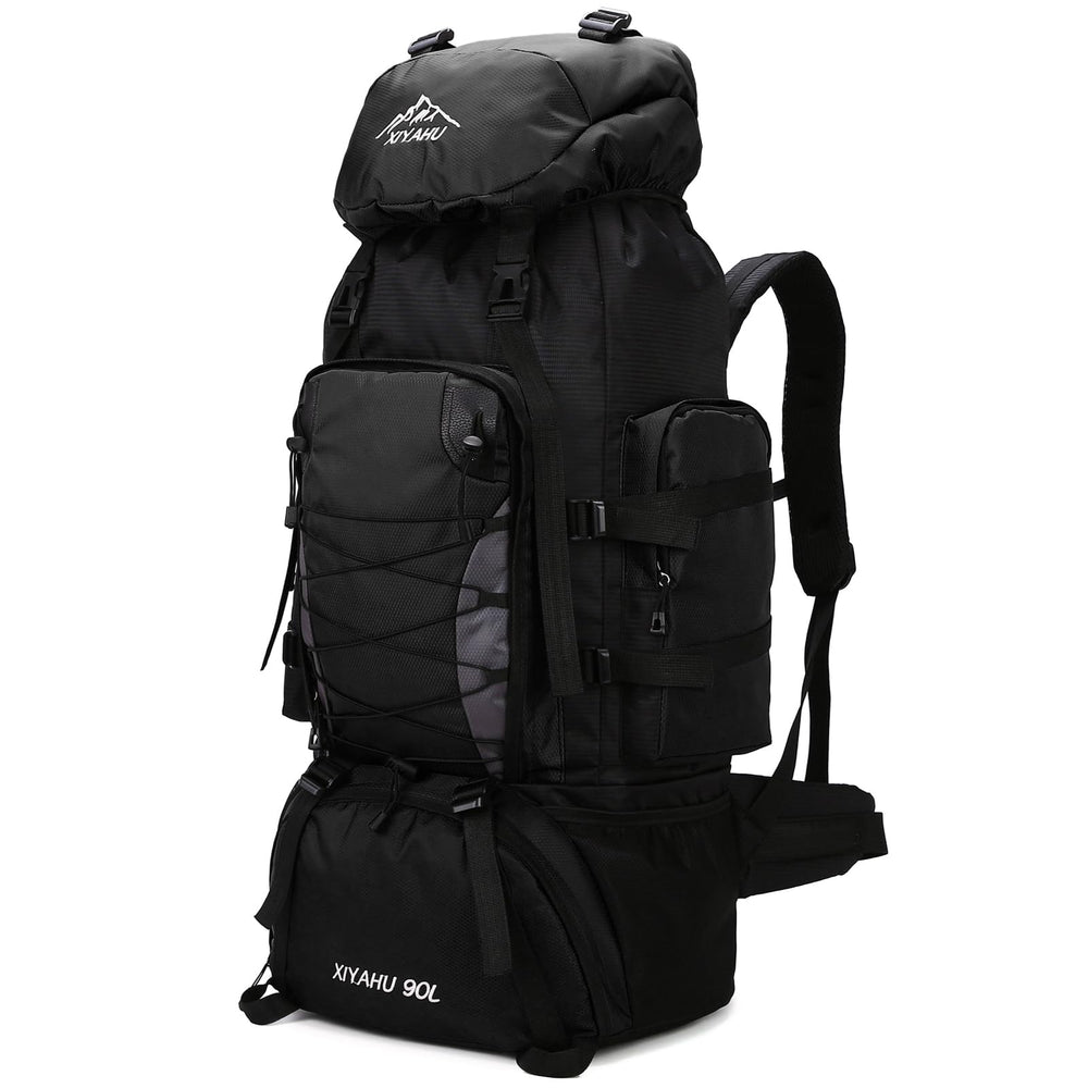 Lawaia 90L hiking backpack front view showing large capacity for multi-day trips