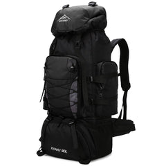 Lawaia 90L hiking backpack front view showing large capacity for multi-day trips