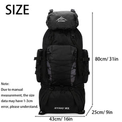 Lawaia 90L hiking backpack side pocket with water bottle for quick access