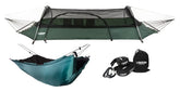 Lawson Hammock Blue Ridge hammock setup in forest, versatile shelter option.
