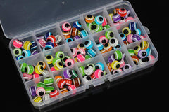 Display of mixed color beads including 12mm size