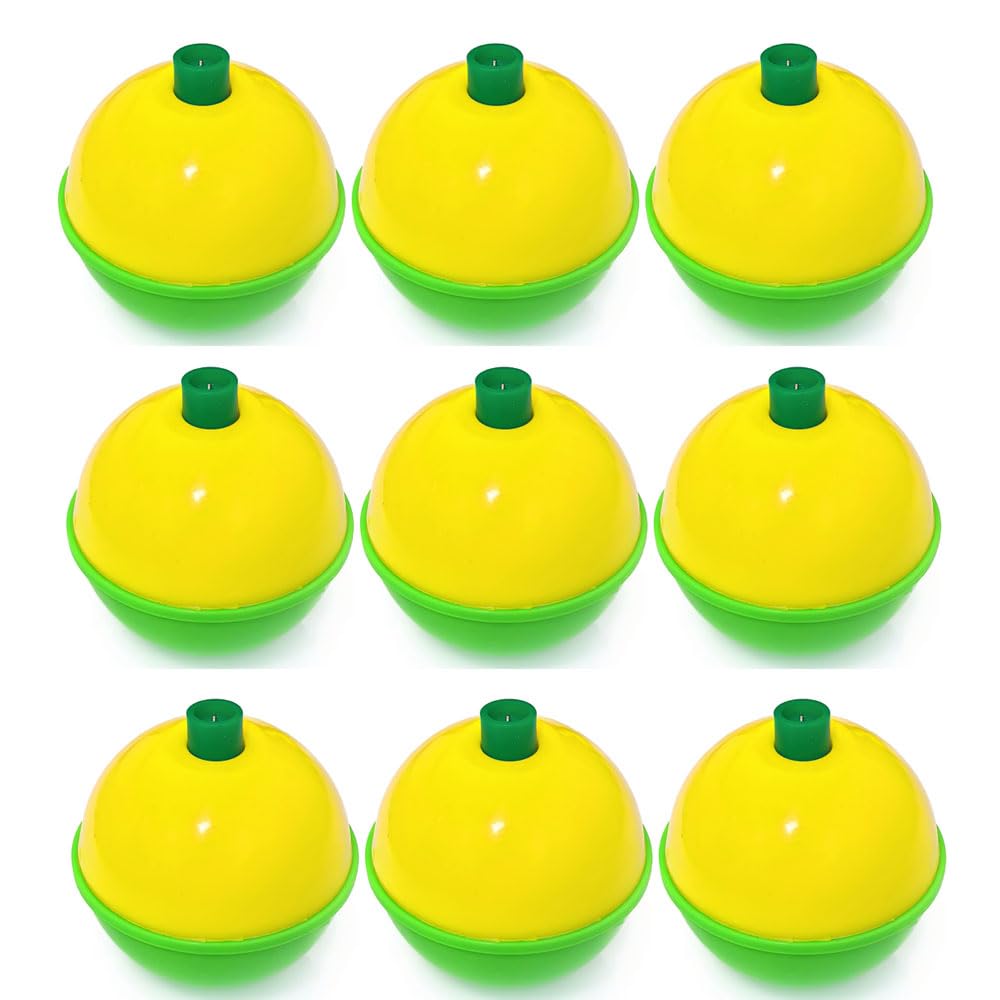 Laxygo Fishing Floats ABS snap-on bobbers set in red and white, mixed sizes 0.75in-2in