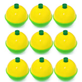 Laxygo Fishing Floats ABS snap-on bobbers set in red and white, mixed sizes 0.75in-2in