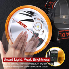 LBJD headlamp USB port enables charging phones on the go.