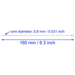 Close-up of 0.8mm diameter stainless steel spinner wire