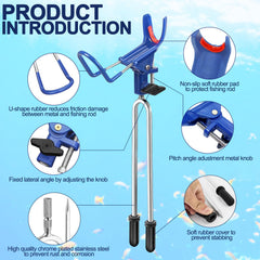 LBW bank fishing rod holder back view