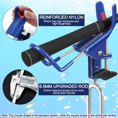 Rod holder showing 360-degree horizontal rotation