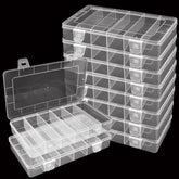LDXDRU 10 pack 6-grid tackle box organizer with clear plastic and six compartments