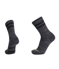 Le Bent Light 3/4 Crew trail merino sock ankle band for a secure fit on rugged trails.