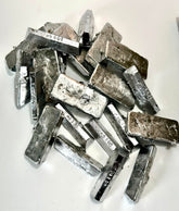 Lead Ingots: small half-pound ingots arranged for easy melting