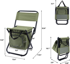 LEADALLWAY fishing chair green side view highlights compact frame
