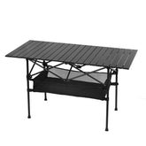 LEADALLWAY folding camping table open view shows spacious top for family picnics.