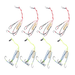 Leadigol 8-piece explosion fishing hooks set with 6# and 10# sizes