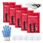 Leberna fire blanket five-pack box for easy home safety readiness and quick access.