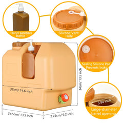 Lebreary waterjug extension-tube for simple, mess-free filling on the go.