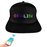 Front view of Mystery Black LED Hats smart baseball cap
