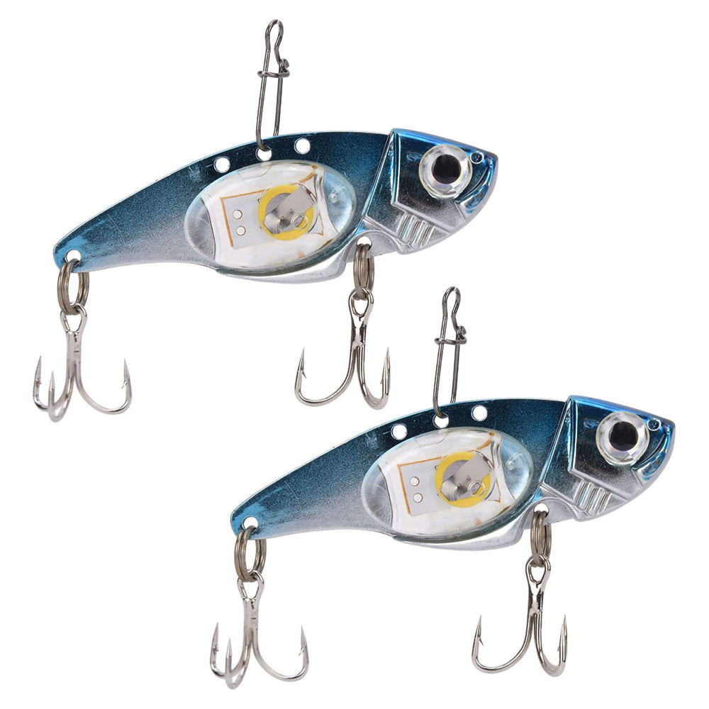 Two LED fishing lures in packaging