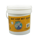 Lee Fisher Mako cast net in a 7ft radius for quick bait casting.
