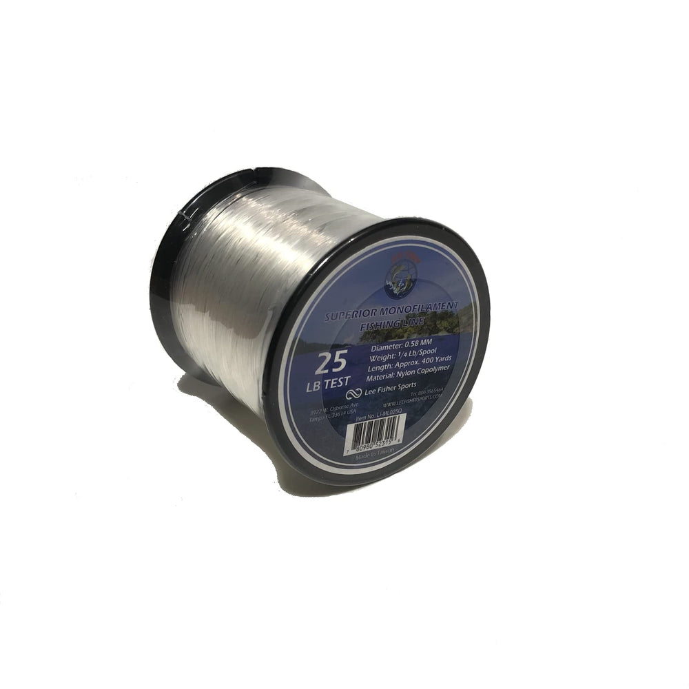 LEE FISHER SPORTS high-strength monofilament line 50lb clear for strong knots and abrasion resistance