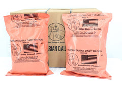 Leevax MRE entrees and sides showcase compact packaging for quick meals outdoors.