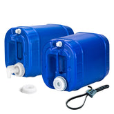 Legacy Premium emergency water tanks stacked for compact storage.