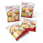Legacy Premium gluten-free sample pack on a shelf for long-term pantry stability